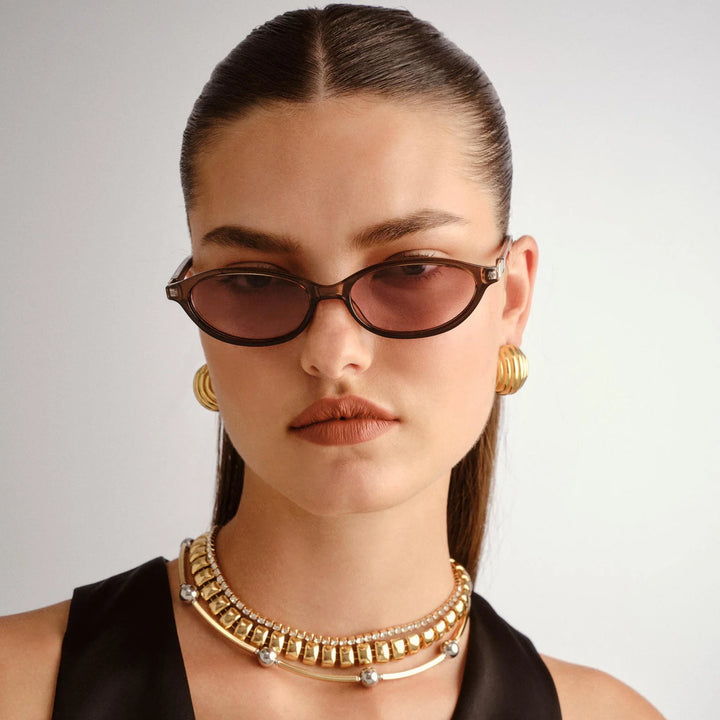 Le Specs Duskfall Sunglasses-Pearl Chocolate