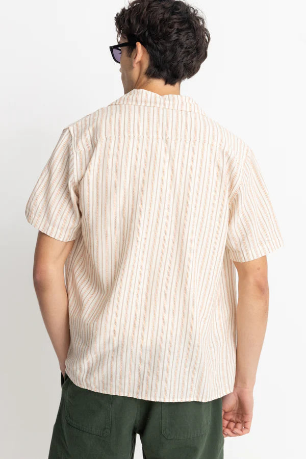 Rhythm Vacation Stripe Short Sleeve Shirt - Natural