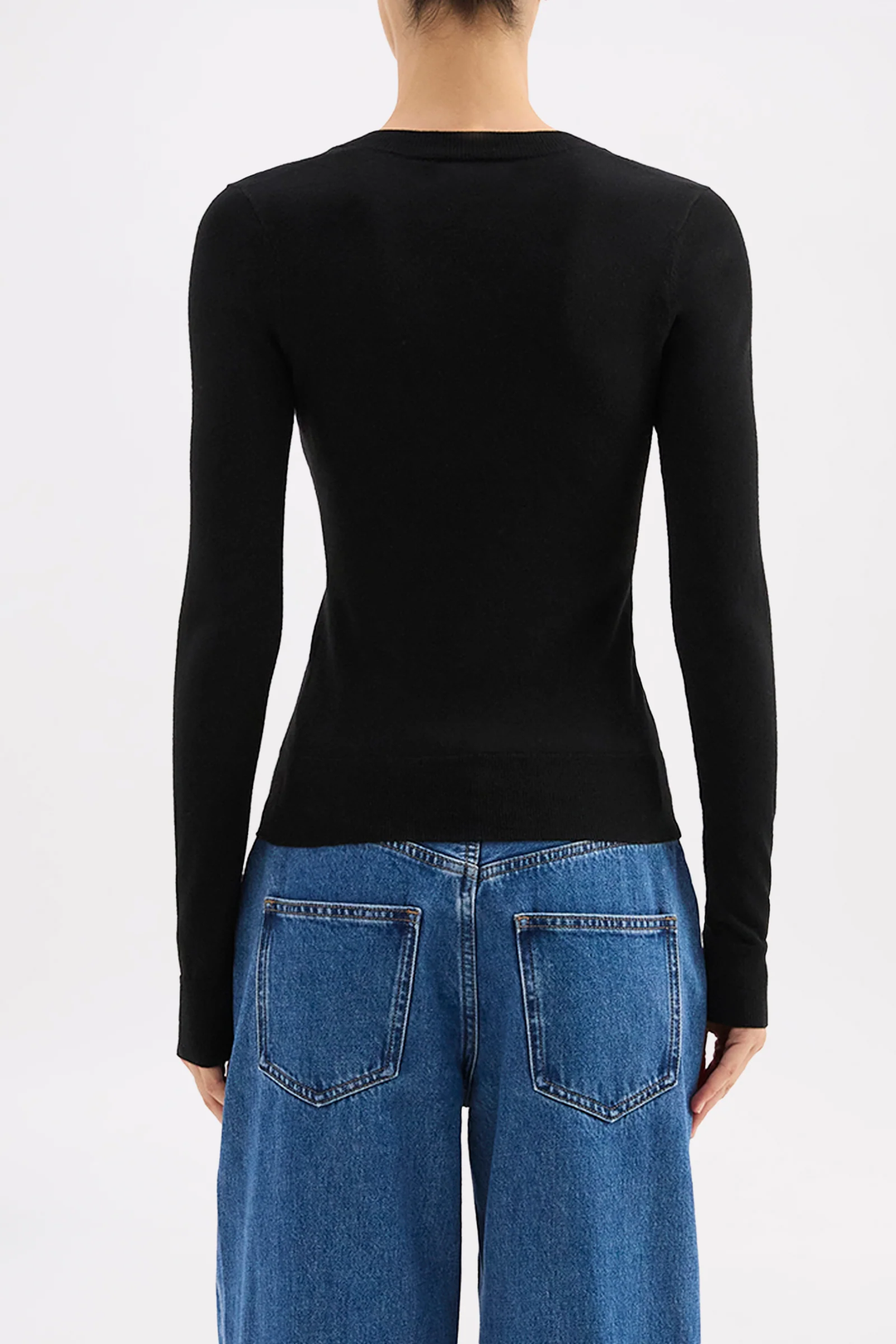 Nude Lucy Abia Merino Blend Knit Top - Black