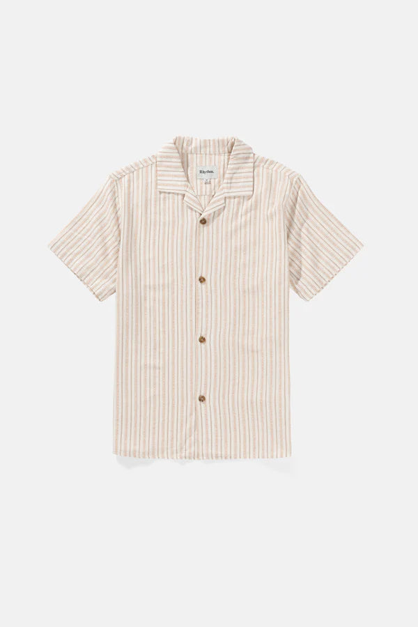 Rhythm Vacation Stripe Short Sleeve Shirt - Natural