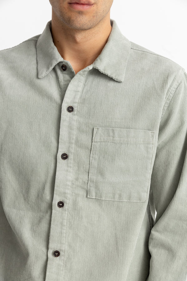 Rhythm Corduroy Long Sleeve Shirt - Seafoam