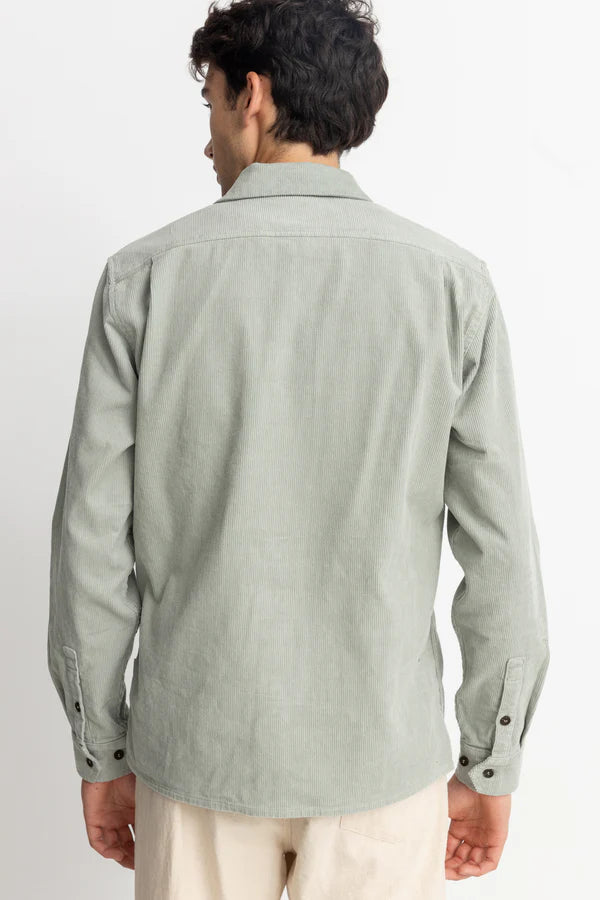 Rhythm Corduroy Long Sleeve Shirt - Seafoam