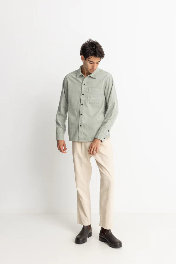 Rhythm Corduroy Long Sleeve Shirt - Seafoam