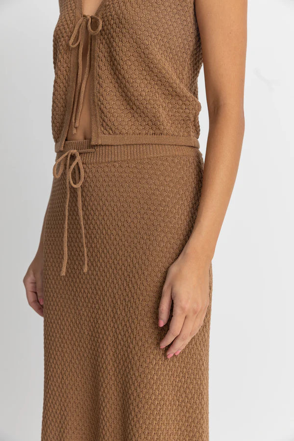 Rhythm Jossie Knit Maxi Skirt - Chocolate