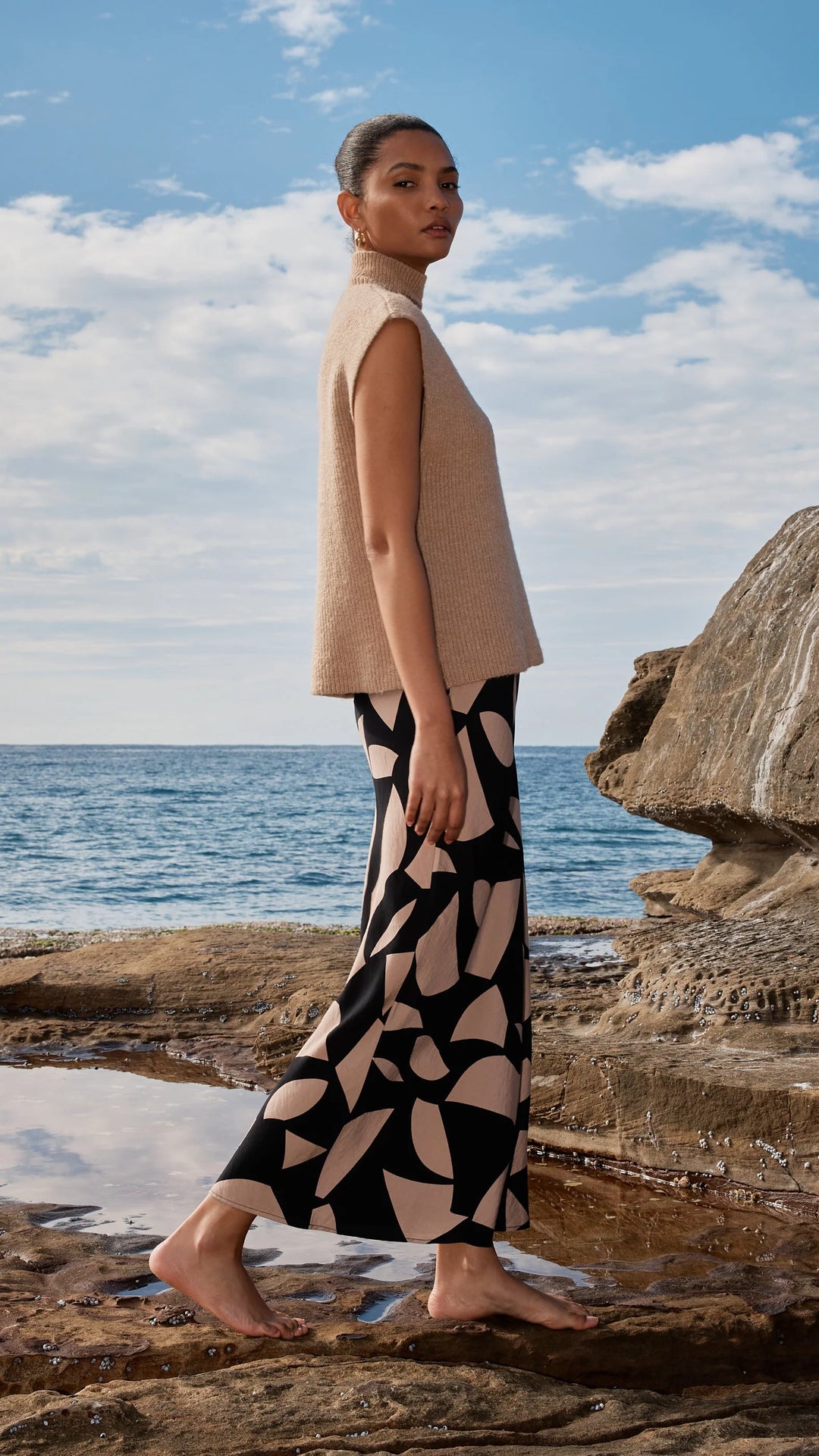 Staple The Label Kairi Knit Top - Latte