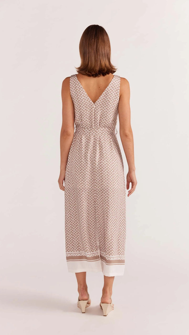 Stape The Label Soleil Midi Dress - Beige