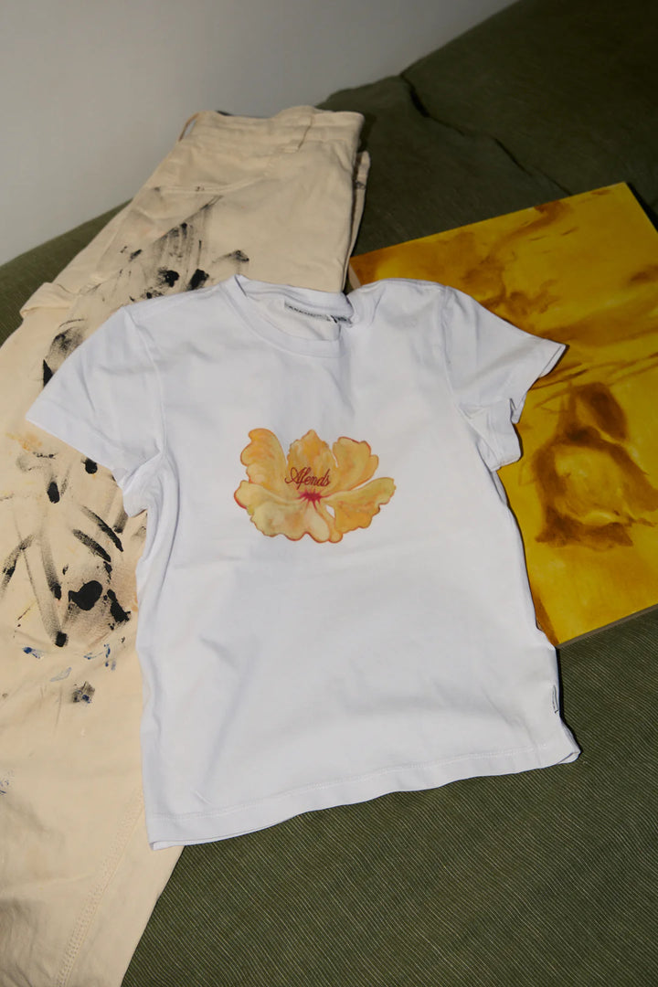 Afends Dark Heaven Recycled BaBy Tee - White