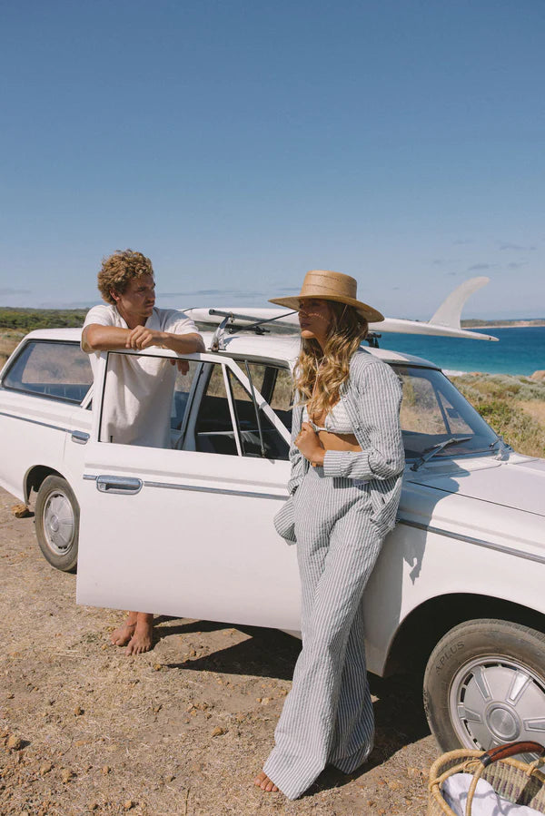 Rhythm Stevie Stripe Beach Shirt - Green