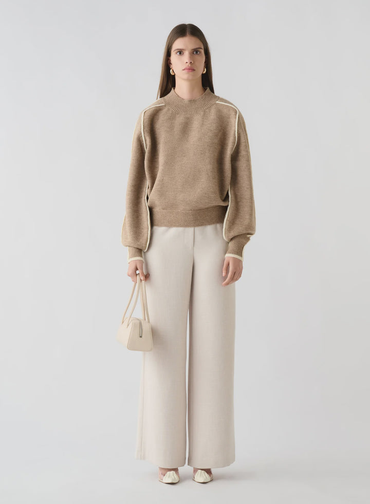 Esmaee Getaway Sweater - Mocha-Ivory