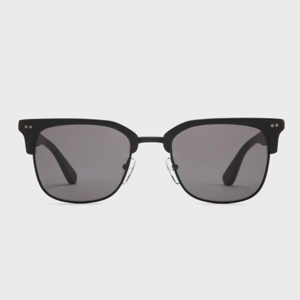 Otis 100 Club Sunglasses - Eco Matte Black/Matte Black/Grey