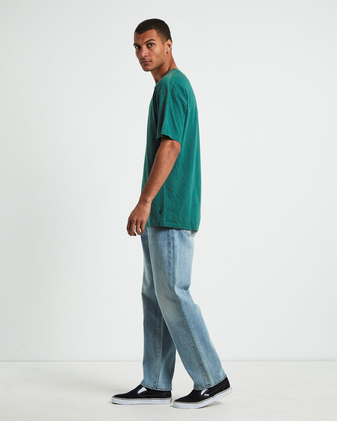 Rollas Heavy Logo Tee- Trade Green