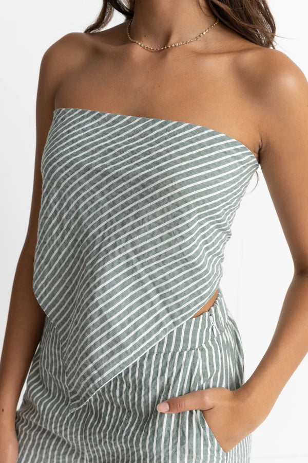 Rhythm Stevie Stripe Scarf Top - Green
