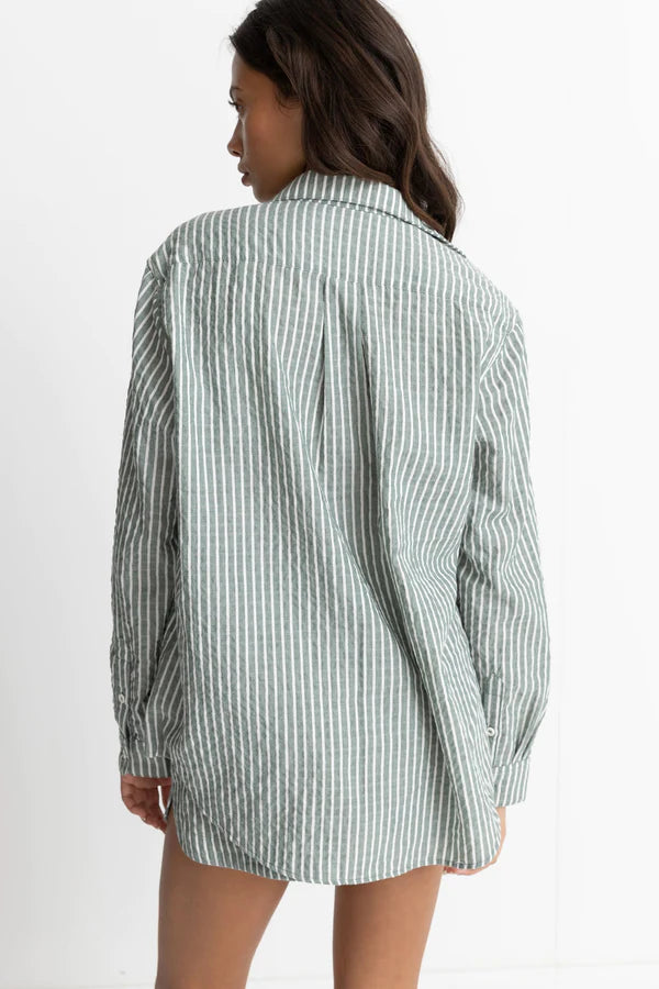 Rhythm Stevie Stripe Beach Shirt - Green