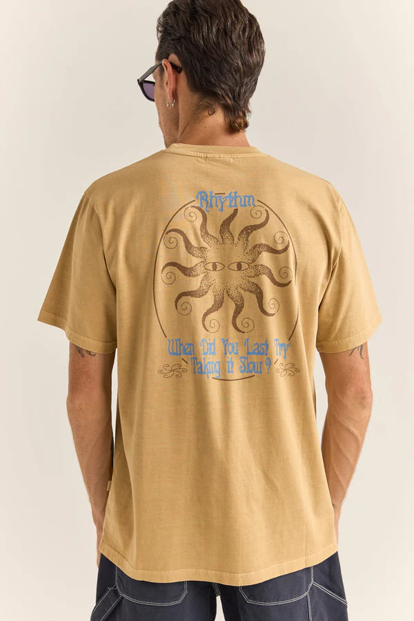 Rhythm Sun Vintage Short Sleeve T-Shirt - Macadamia