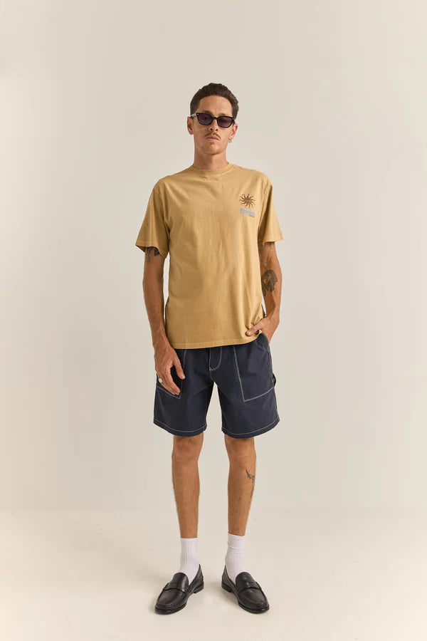 Rhythm Sun Vintage Short Sleeve T-Shirt - Macadamia