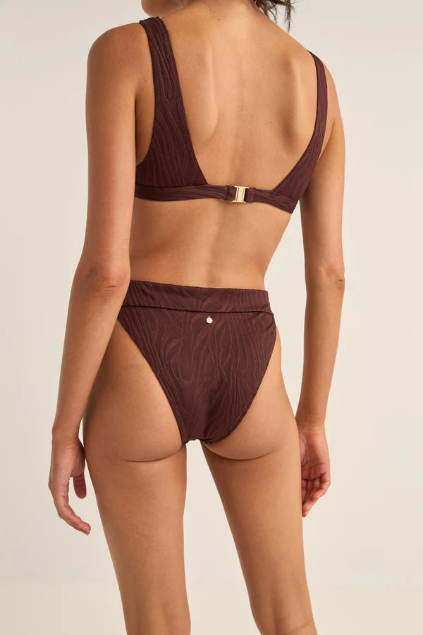 Rhythm Amazon Hi Banded Pant - Chocolate