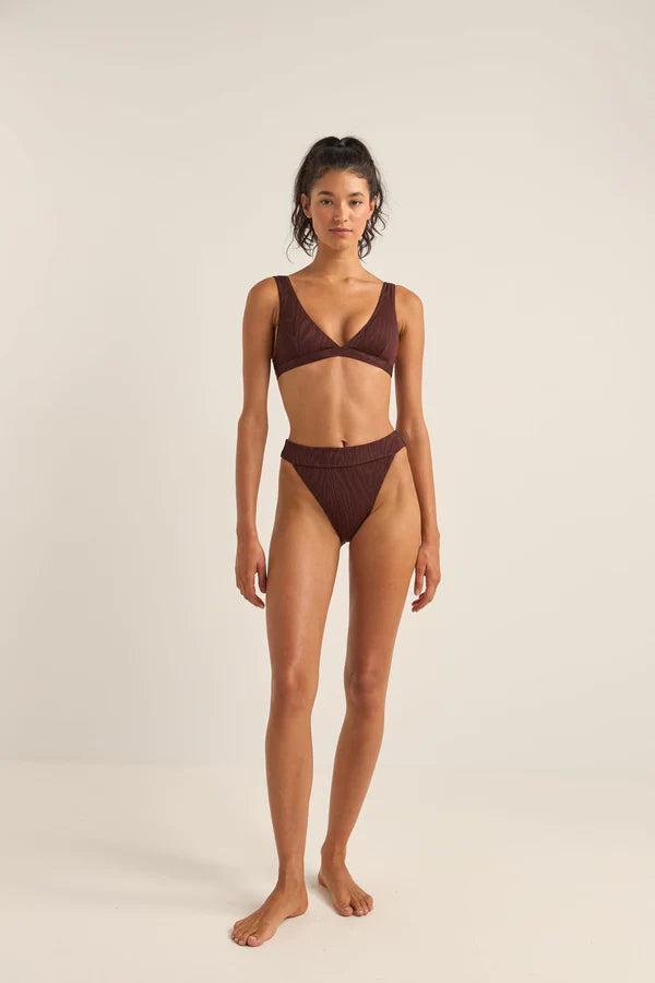 Rhythm Amazon Tall Tri Top - Chocolate