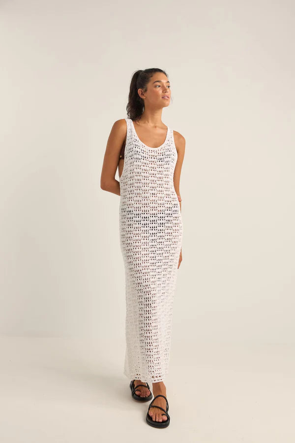 Rhythm Madison Maxi Tank Dress - White