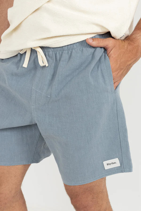 Rhythm Textured Linen Jam Short-Slate