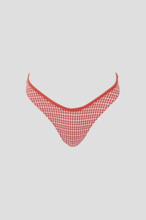 Rhythm Lola Check Hi Cut Pant-Fire