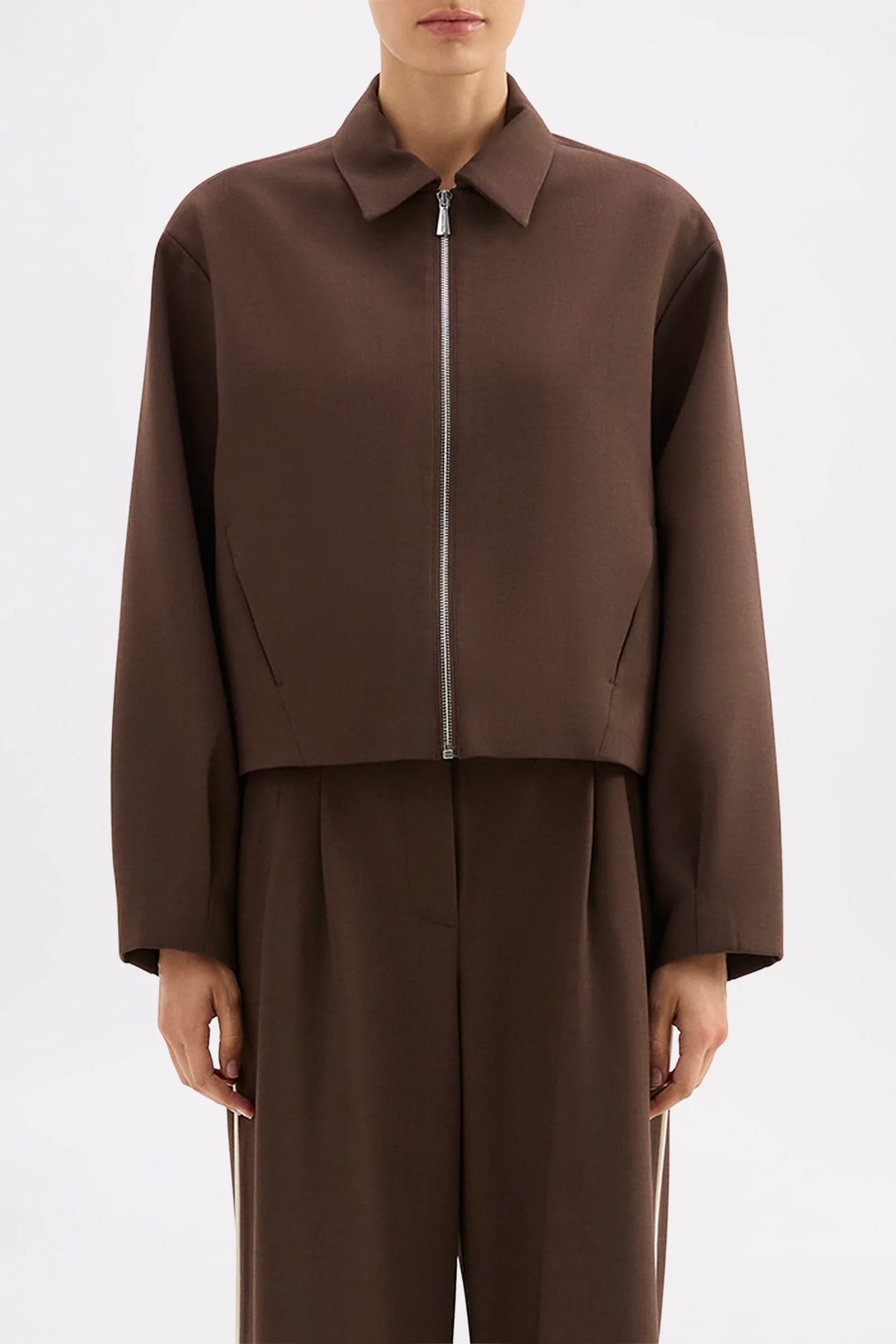Nude Lucy Abigail Bomber - Walnut