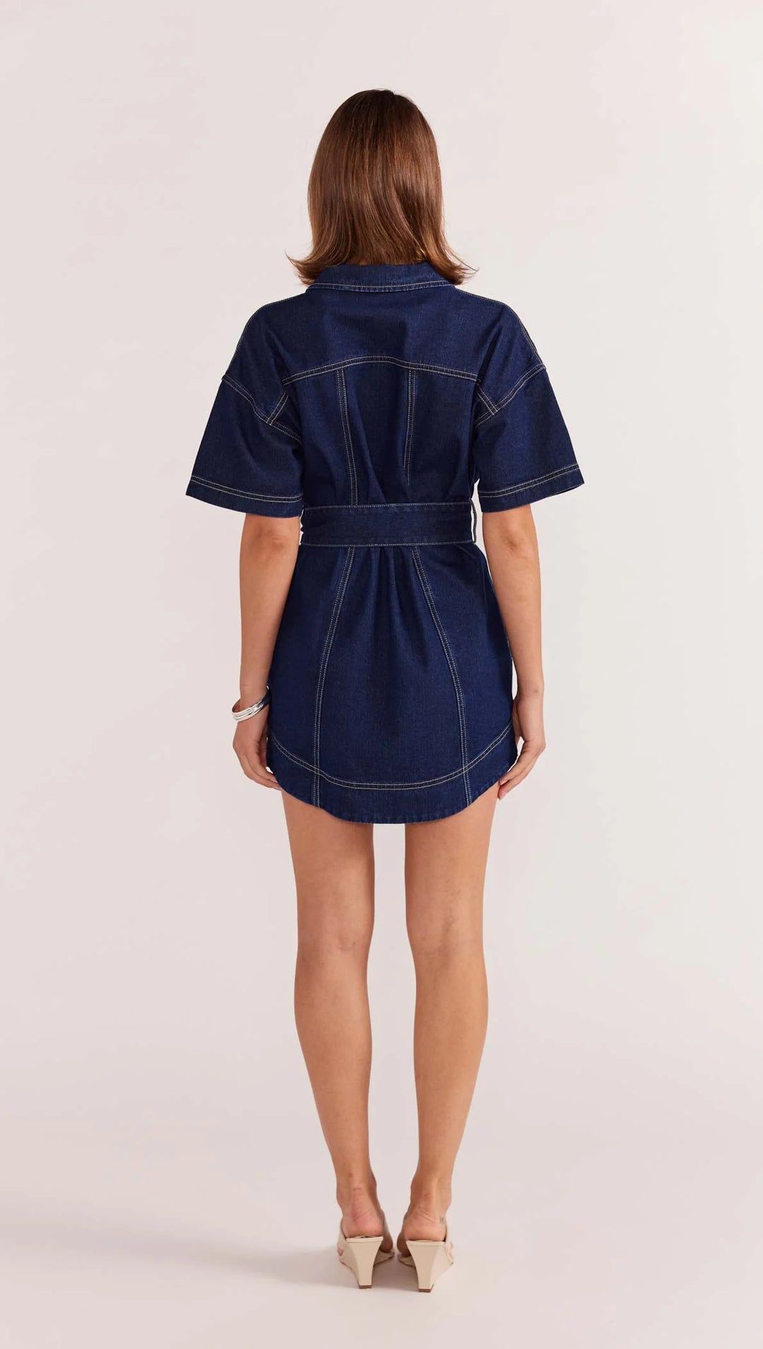 staple the label denim dress Staple The Label Maverick Denim Dress Medium Wash Cotton