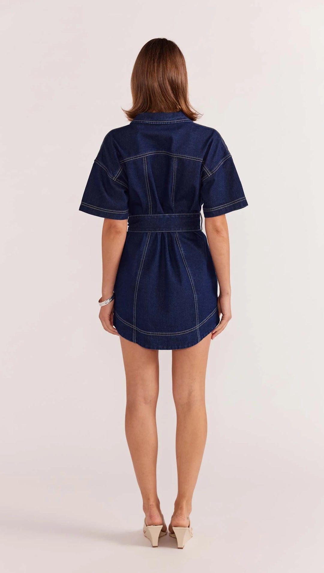 Staple The Label Luca Denim Mini Dress - Indigo