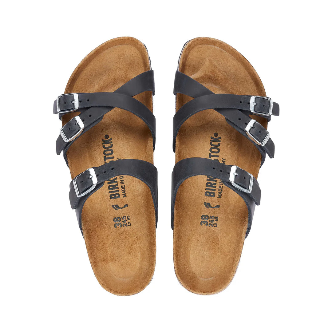 Birkenstock Franca Black Oiled Leather Narrow