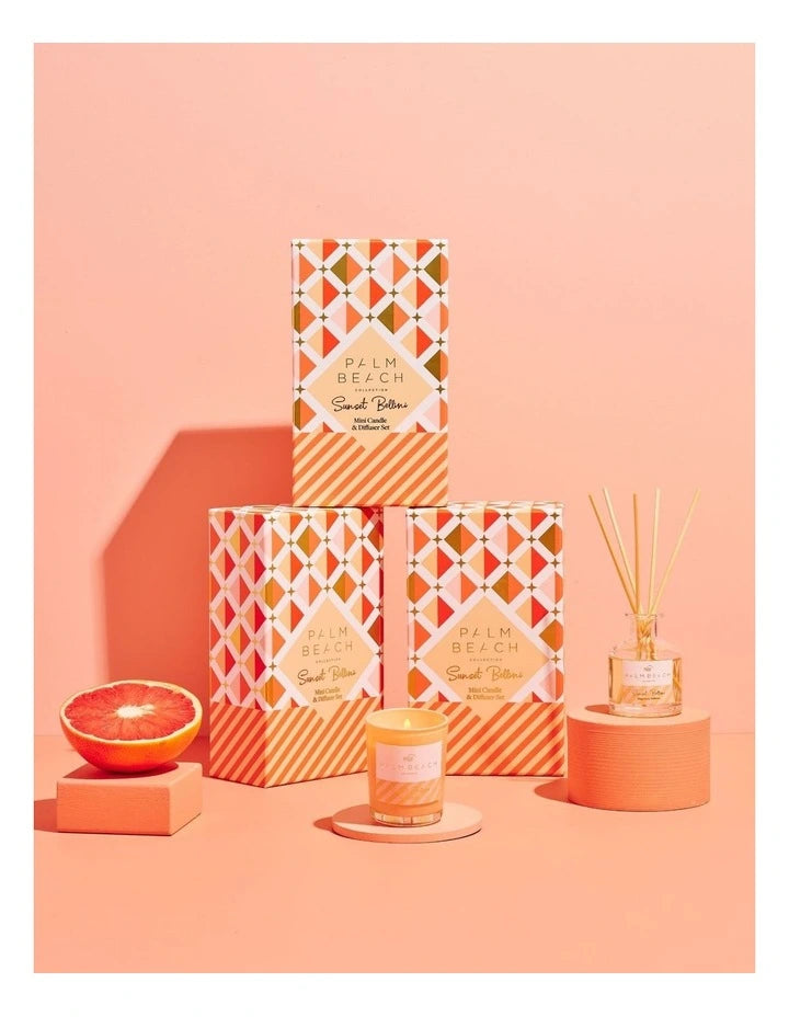Palm Beach Mini Candle & Diffuser Pack - Sunset Bellini