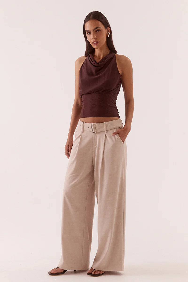 Sovere Ada Halter Top - Chocolate