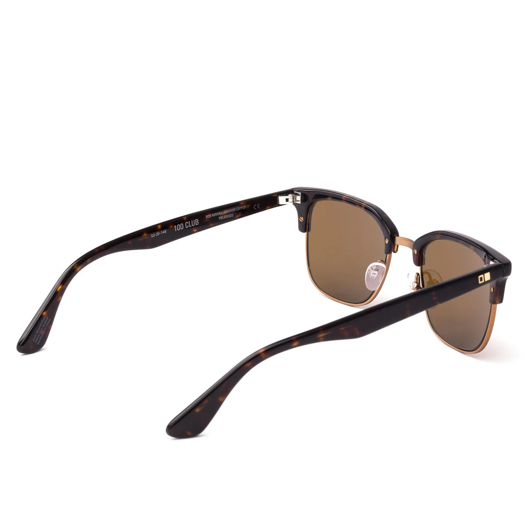 Otis 100 Club Sunglasses - Eco Havana/Brushed Copper/Brown Polarised