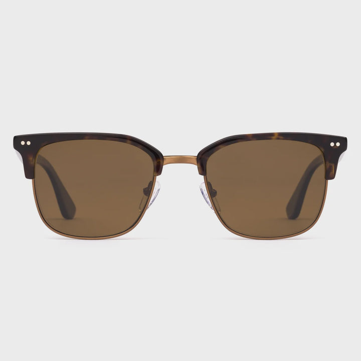 Otis 100 Club Sunglasses - Eco Dark Tort/Brushed Copper/Brown Polarised