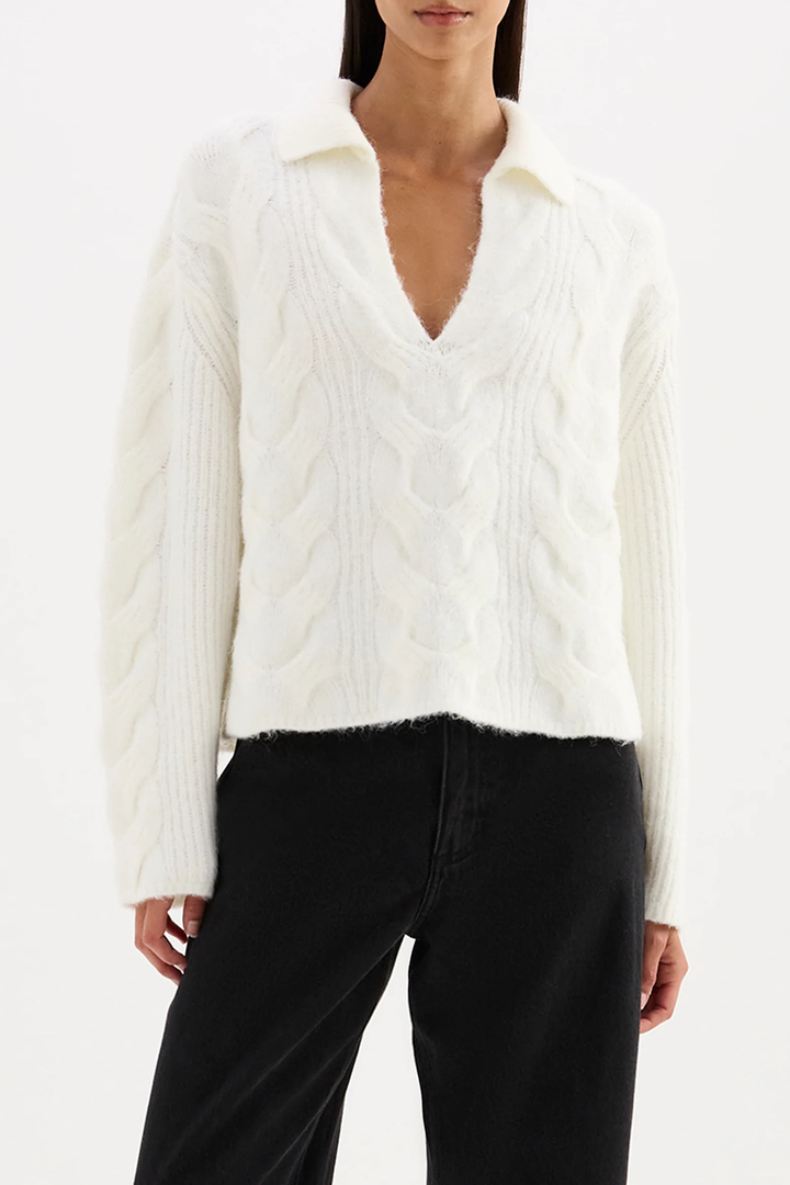 Nude Lucy Anise Cable Knit - Salt