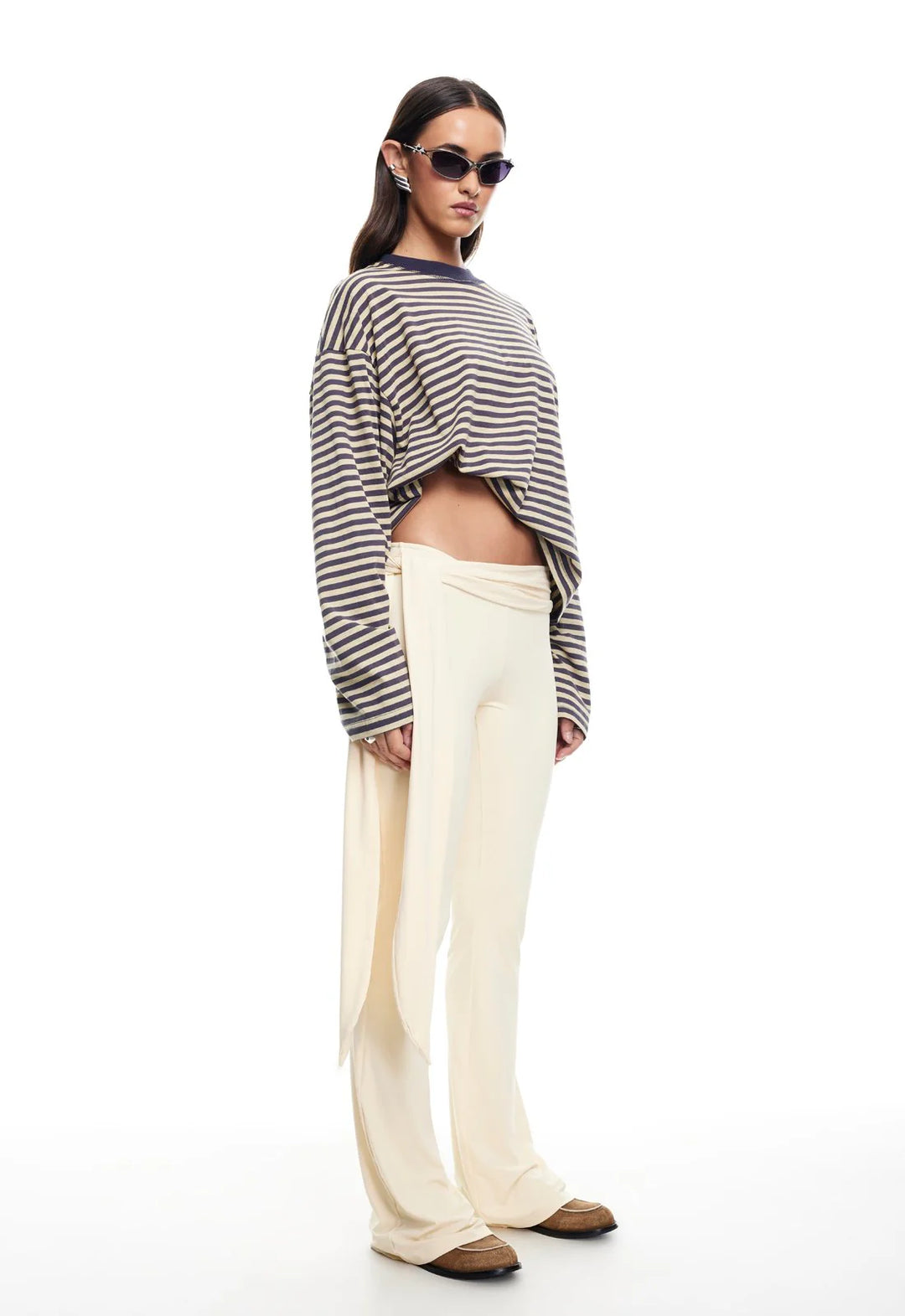 Lioness Bloom Long Sleeve - Beige Stripe