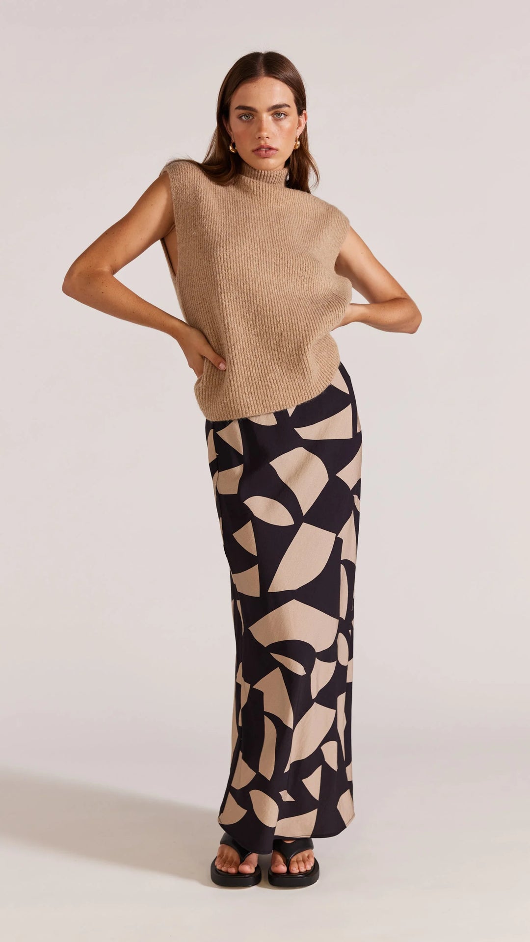 Staple The Label Kairi Knit Top - Latte