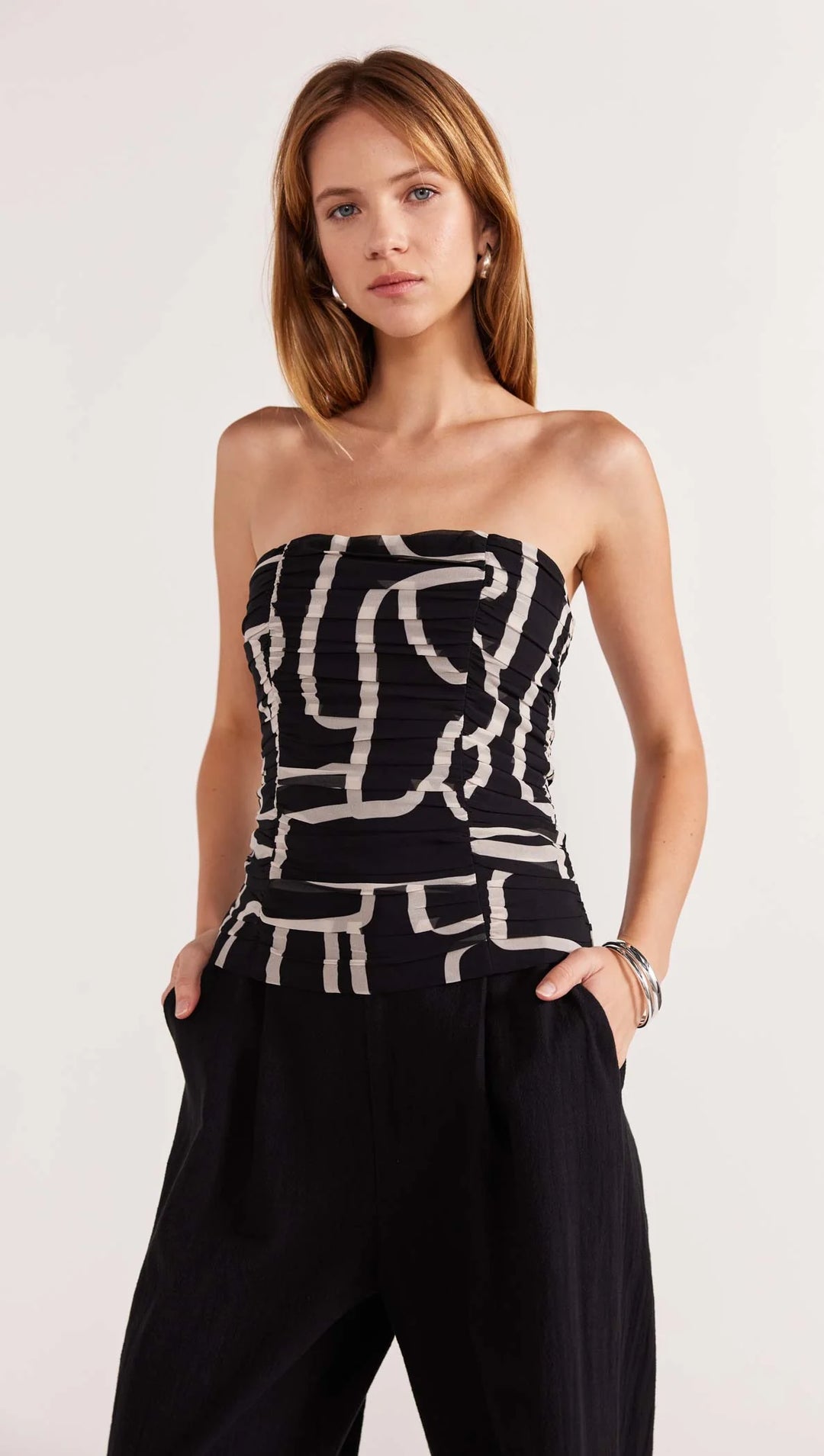 Staple The Label Vento Bodice- Black/Cream