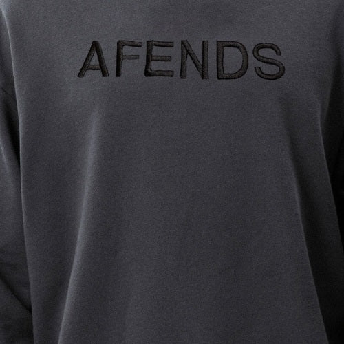 Afends Disguise Recycled Crew Neck Jumper - Charcoal