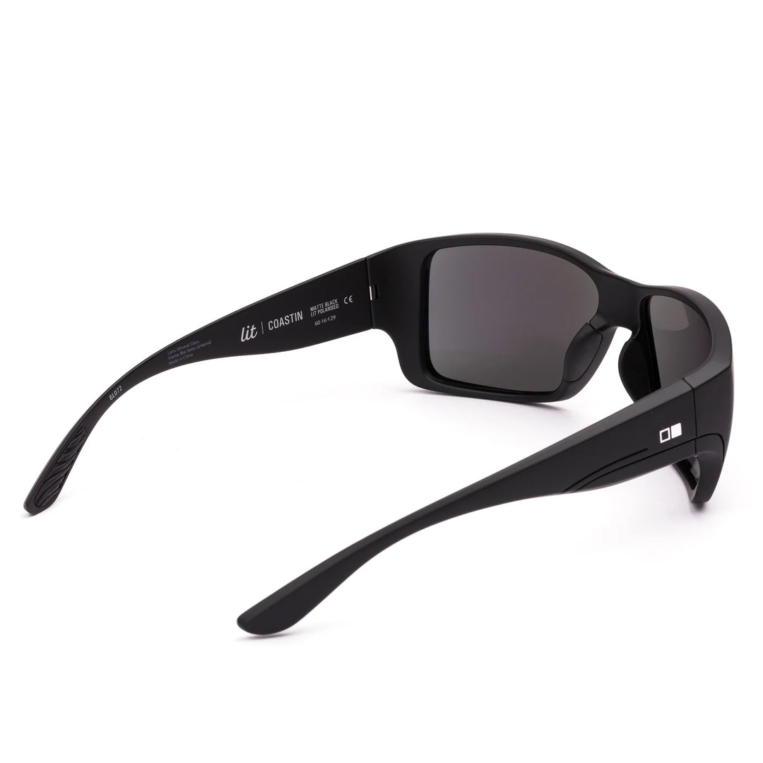 Otis Coastin Sunglasses - Matte Black/L.I.T Polarised Grey