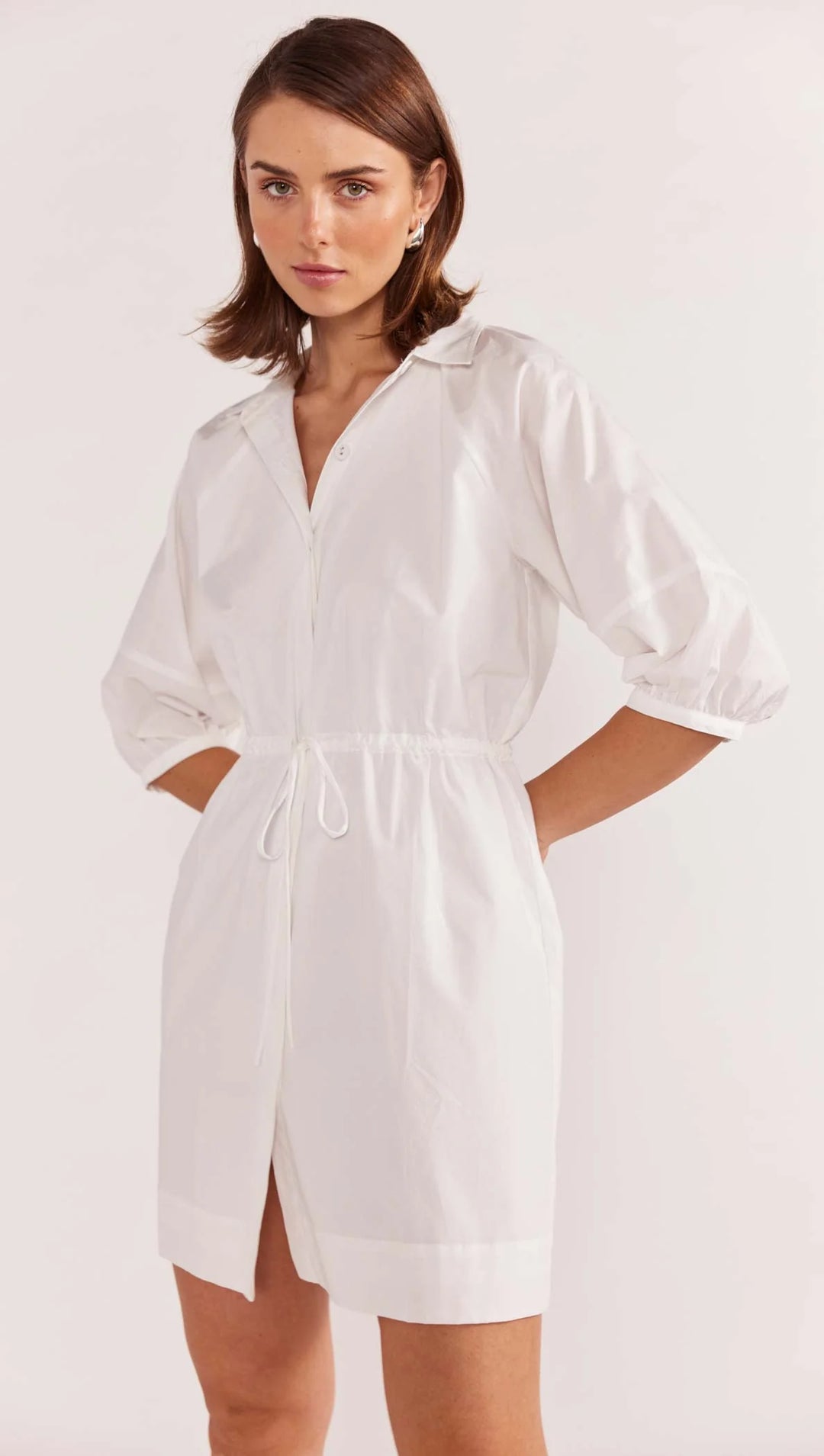 Staple The Label Maya Mini Shirtdress - White