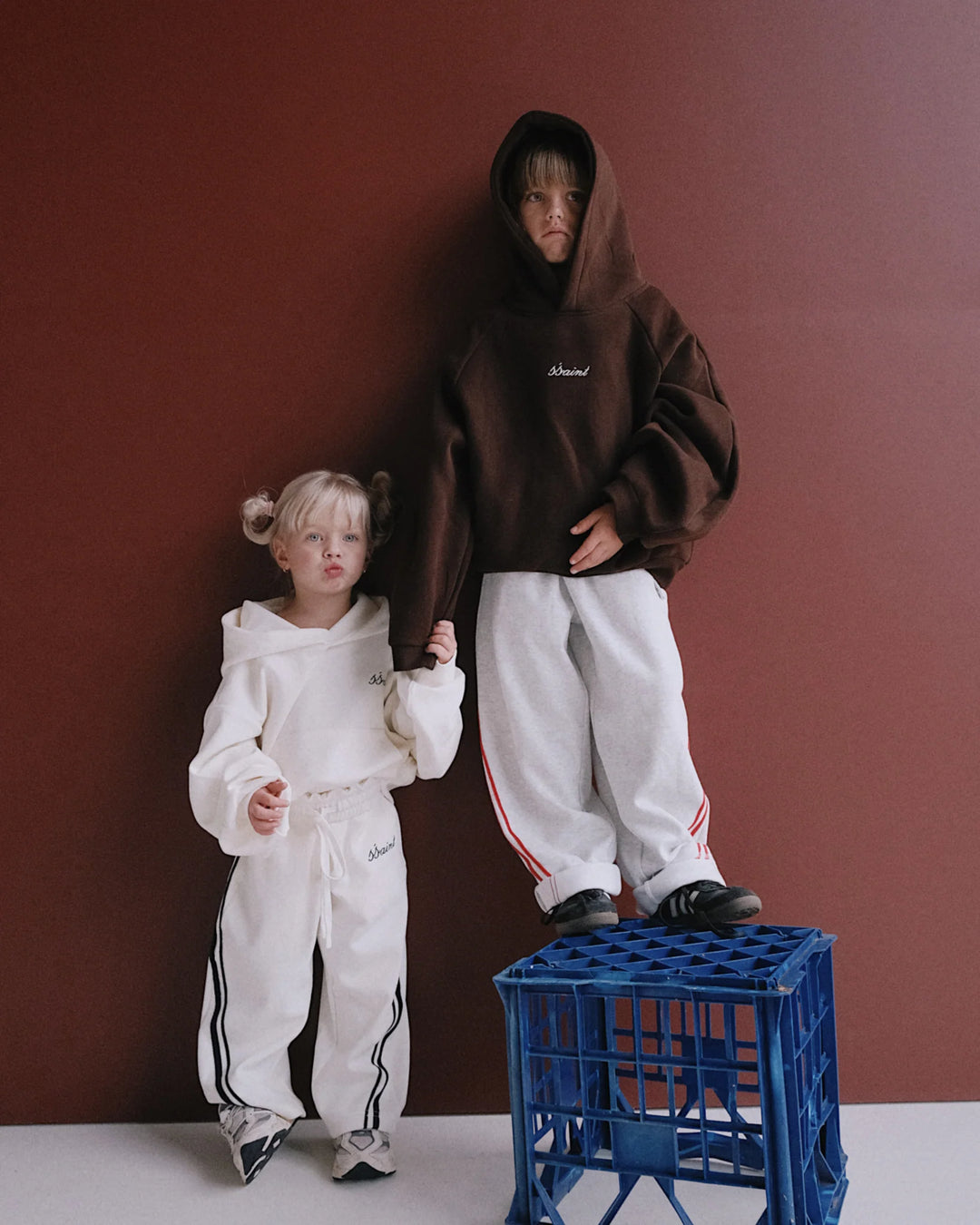 SSAINT Kids Barrel Pants - Butter/Navy