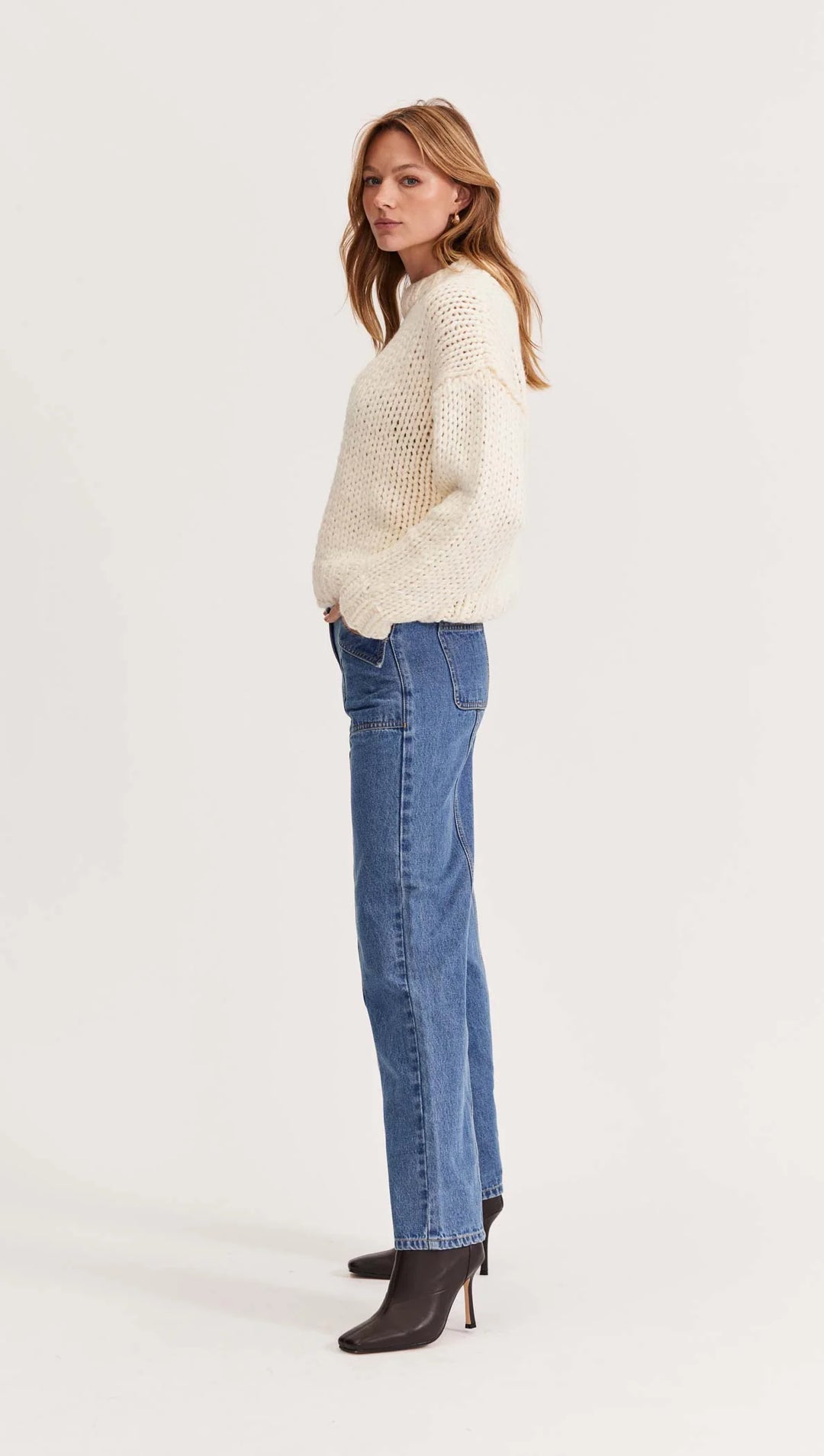 Staple The Label Elva Chunky Jumper - Cream