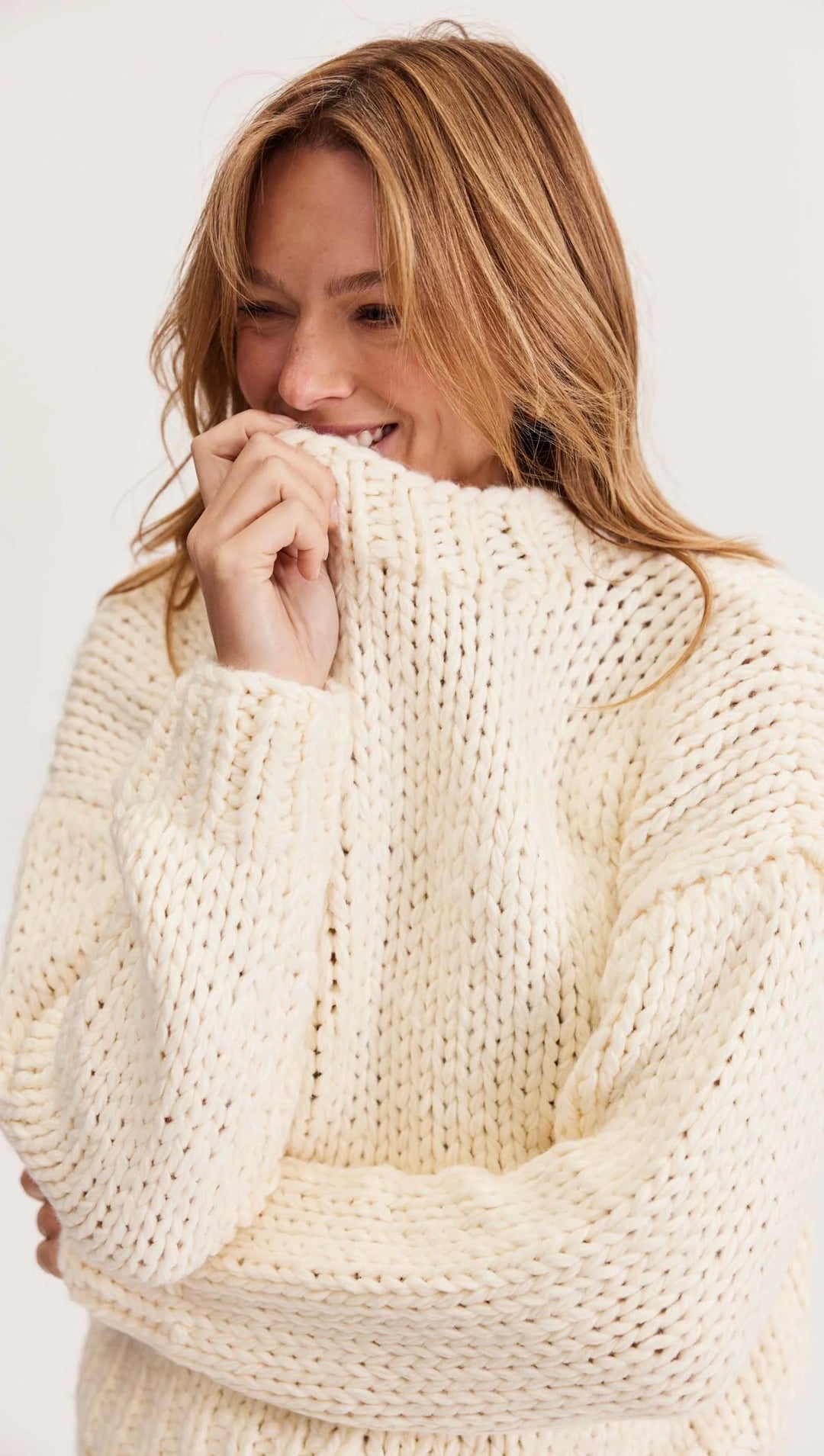 Staple The Label Elva Chunky Jumper - Cream