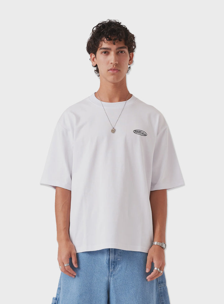Barney Cools Radio Crop Tee-White