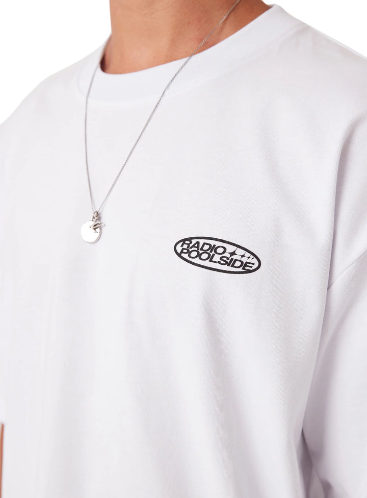 Barney Cools Radio Crop Tee-White