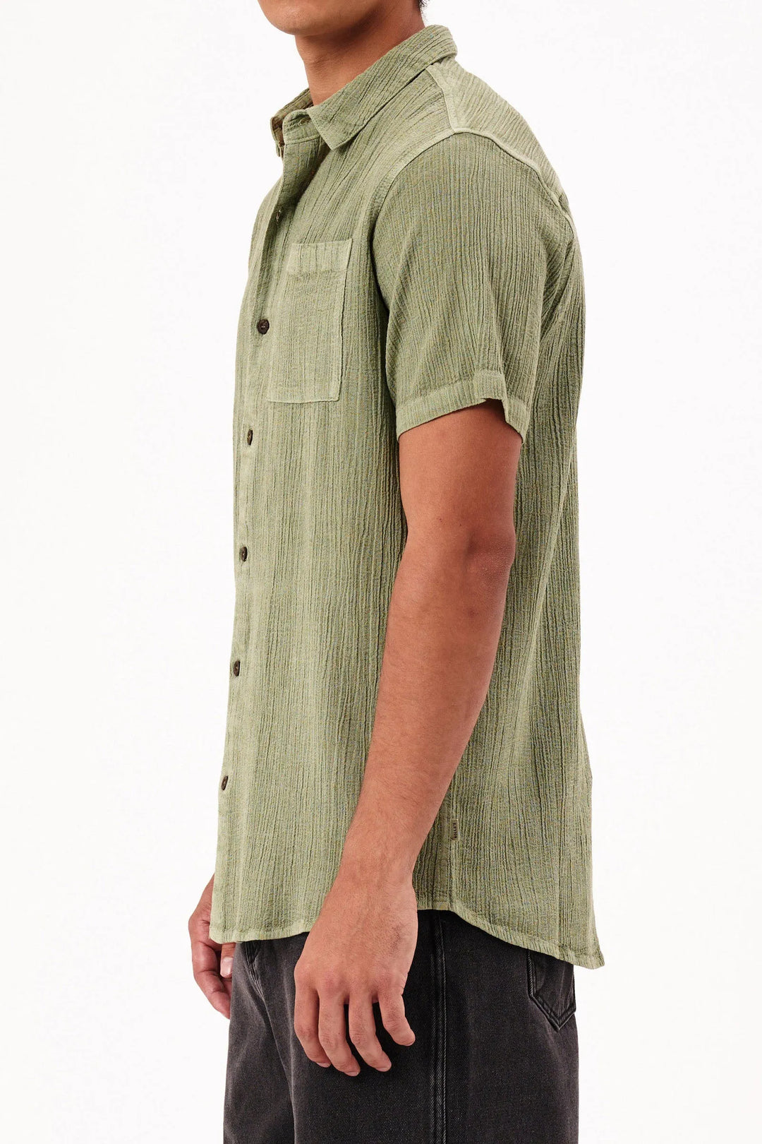 Rolla's Bon Crepe Short Sleeve Shirt - Pistachio