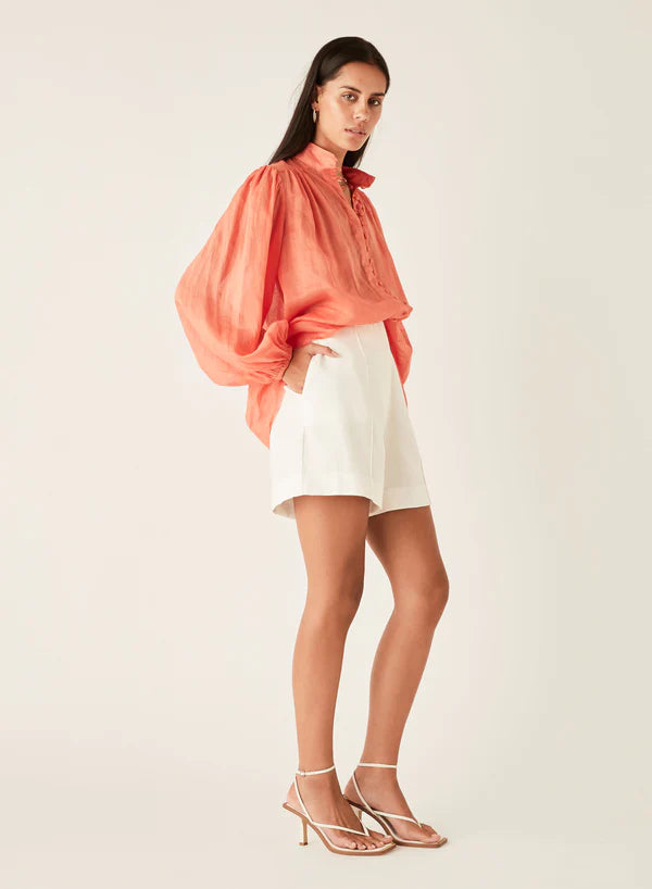 Esmaee Palms Blouse - Blood Orange