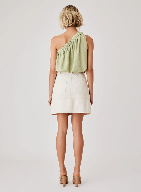 Esmaee Kokomo Denim Skirt - Ivory