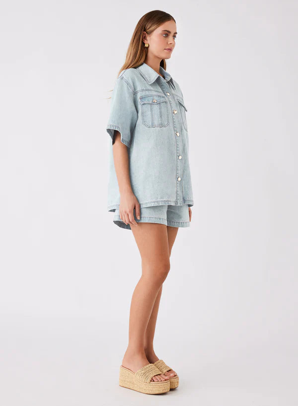 Esmaee Seaside Denim Shirt - Pale Blue