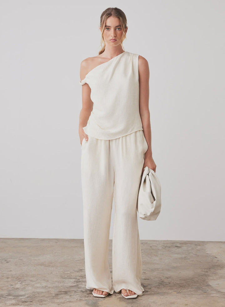Esmaeé View Blouse - Cream Crinkle