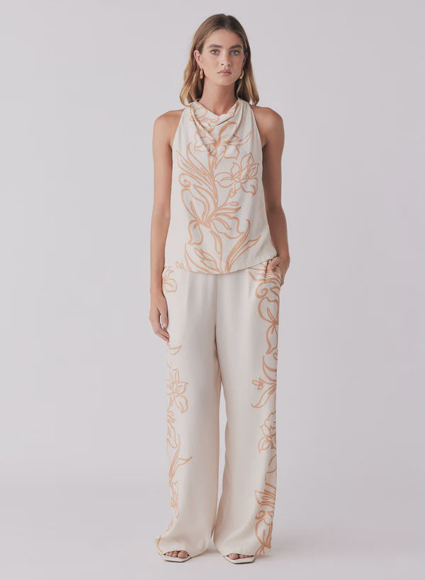 Esmaee Lolita Top-Ecru Floral